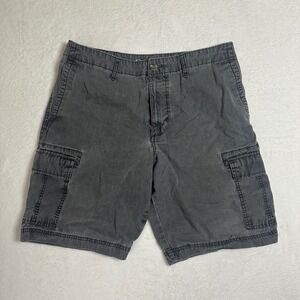 Eddie Bauer Specially Dyed Cargo Shorts Mens 35 Gray Outdoor Utility Pockets